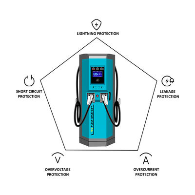 240KW आउटपुट पावर EV चार्जर EVSE EV चार्जर IP55/1k10 सुरक्षा स्तर के साथ